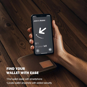 Bán buôn tùy chỉnh người đàn ông RFID không khí tag Ví cổ điển thực Bò Da Bifold Ví cho nam giới chủ thẻ tín dụng - Product Image 6