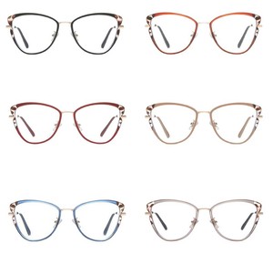87249 Montura de Gafas Cat Eye, Montura Completa de TR90 y Metal, Anti-Luz Azul, Unisex, con Lentes AC para Uso en Computadora - Product Image 5