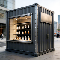 Boutique Conteneurisée Préfabriquée Moderne, Magasin de Parfums Mobile Extérieur, Café-Kiosque en Conteneur Maritime, Conception de Boutique de Détail Éphémère