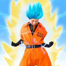 Stu-Feed Super-Shion fiamma Cosplay Costume blu Anime personaggio ispirato include parrucca e accessori - Product Image 1