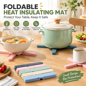 Posavasos Plegable de Silicona en Forma de X para Ollas, Tazones y Tazas Calientes, Protector de Mesa Antideslizante para Cocina, Comedor y Cafetería - Product Image 1