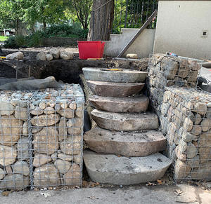 Cage en pierre, boîte en fil de fer, treillis soudé en <span class=keywords><strong>gabion</strong></span> pour la décoration de villa et les escaliers - Product Image 3