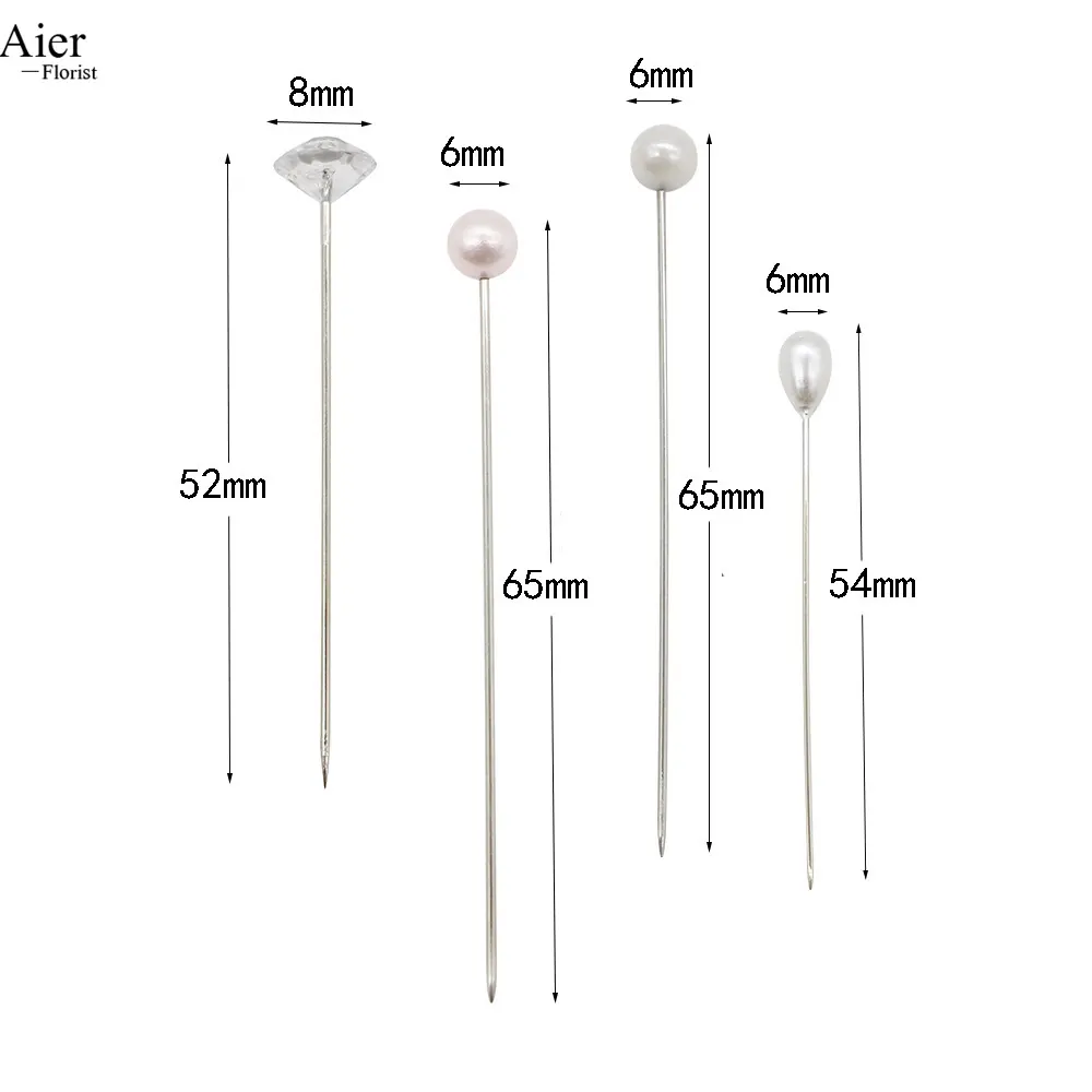 Aier florist DIY Stickerei weiße Perle Nadel Tropfen Diamant form Nadel Kleidungs stück Patchwork festes Bit Perle Nadel