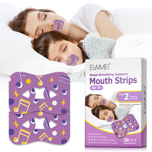 Bandes de couchage universelles 100% naturelles et collantes de longue durée pour adultes 30 pièces/boîte Bande buccale douce pour enfants de jour et de nuit - Product Image 1