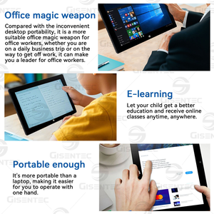 Tablette PC portable avec écran tactile de 10 pouces, système d'exploitation Windows 10, 8 Go de RAM, 256 Go de ROM, Wi-Fi, logo OEM, multilingue, stylet - Product Image 4