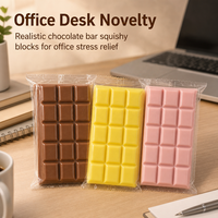 Bloc de chocolat réaliste, jouet sensoriel souple à presser, barre anti-stress fantaisie pour commandes d'exportation en gros