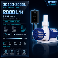 Pompe à eau submersible moderne DC24V 2000L/H 3.5M 20W/5W pour aspiration des excréments de poissons, silencieuse, sans balais, écologique, pour aquarium extérieur/salle de bain, ABS, OEM