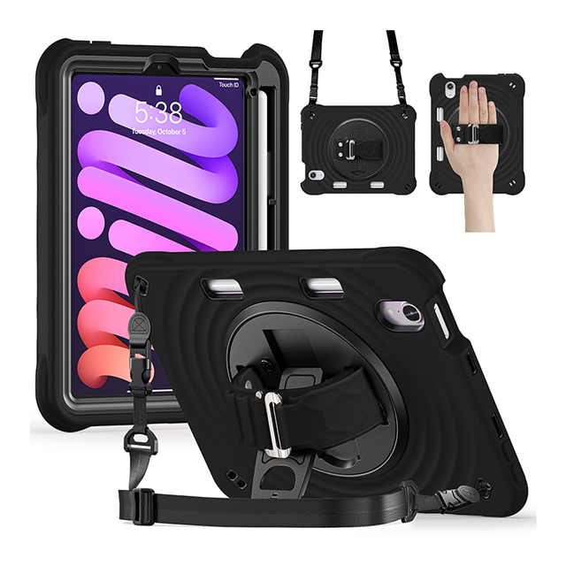With Hand Strap Heavy Duty Full-Body Protective 3in1 Shockproof Kickstand Tablet Covers Cases for ipad Mini 6/7 2025