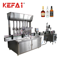 KEFAI Machine automatique de remplissage et de bouchage de bouteilles d'alcool et de spiritueux Ligne de remplissage de bouteilles de vin en verre à 6 têtes