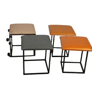 Mehrzweck weicher kleiner Hocker Modernes einfaches Design für Bar Bürostuhl Quadratischer Hocker Stuhl Abnehmbarer Hocker für Home Bar