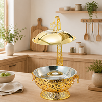 Luxuriöses Kommerzielles Hotel- und Restaurant-Buffet-Equipment: 4/6/8L Speisenwärmer-Set, Hängender Chafing Dish mit Deckel