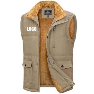 Chaleco Acolchado Ligero de Invierno, Cálido, Tejido a Crochet, con Cuello Mao, Unisex, Casual, Resistente al Viento, con Cierre Frontal, Servicio OEM - Product Image 1