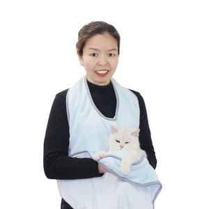 Coral Fleece <b>Pet</b> <b>Bathing</b> Apron Absorbent Waterproof For Cat Dog <b>Cleaning</b> Supplies - Product Image 1