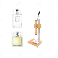 Machine à sertir et à capuchonner les flacons de parfum Yeto, manuelle et facile à utiliser, pour les anneaux de col et les bouchons de flacons de parfum.