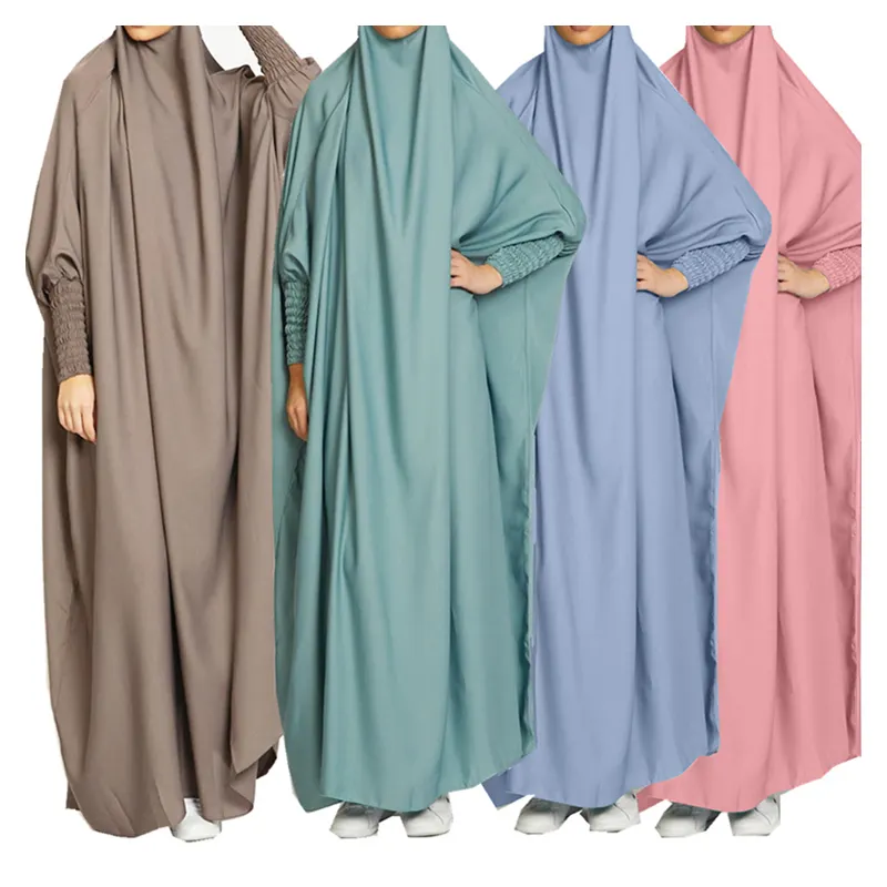 Plus Size Abaya Frauen Muslim Kleid Modest Khimar Hijab Abaya Gebets robe Einteiler Jilbab Abaya