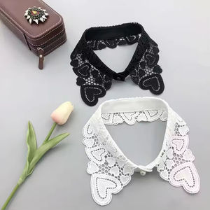 Col amovible <span class=keywords><strong>Tory</strong></span> <span class=keywords><strong>Burch</strong></span> pour <span class=keywords><strong>homme</strong></span>, col de t-shirt en perles naturelles, col fantaisie en pierre, style pastoral et clérical - Product Image 2