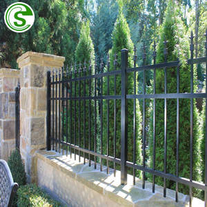 <span class=keywords><strong>Clôture</strong></span> tubulaire extérieure personnalisée de 6 pieds, barrière en acier à piquets, <span class=keywords><strong>clôture</strong></span> en fer forgé avec dessus à piquets pour <span class=keywords><strong>clôture</strong></span> de jardin - Product Image 6