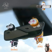 Diffuseur de parfum solide pour voiture en résine en forme de chien mignon pour rétroviseur, désodorisant d'ambiance en silicone pour l'intérieur de la voiture