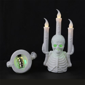 Decoraciones de Plástico con Diseño de Calaveras para Halloween, Adornos Luminosos para Fiestas, Decoración Espeluznante para el Hogar, Ideal para Fiestas Temáticas de Terror - Product Image 3