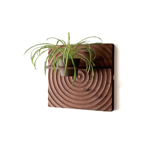 Jardinière murale sculptée en bois : <span class=keywords><strong>Étagère</strong></span> à plantes en bois moderne - Product Image 3