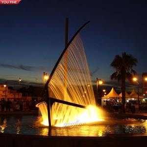 Statue métallique de bateau personnalisée Bateau à <span class=keywords><strong>voile</strong></span> <span class=keywords><strong>Sculpture</strong></span> en acier inoxydable - Product Image 2