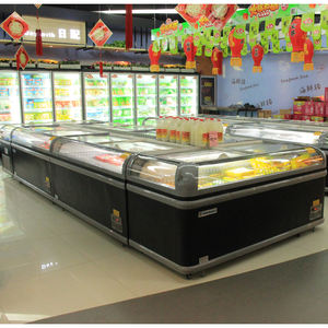 Coffre de congélateur commercial à île à température unique pour supermarché pour le stockage de boulettes de crème glacée <span class=keywords><strong>congel</strong></span>ées - Product Image 4