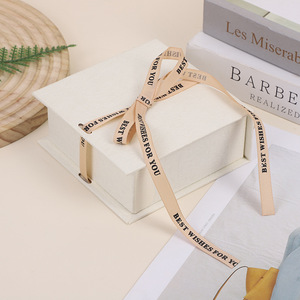 Tùy Chỉnh Sinh Thái Màu Be Cuốn Sách Hình Dạng Giấy Dây Chuyền, Bông Tai, Nhẫn, Đồng Hồ, Vòng Đeo Tay, Đồ Trang Sức Quà Tặng Bao Bì Hộp Đồ Trang Sức Với Ribbon - Product Image 4