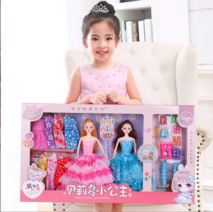 Vendita calda 73cm cartone animato principessa bambole con diversi accessori per la casa di gioco della ragazza giocattoli - Product Image 5