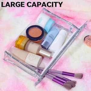 Custom Logo Portable Storage <b>Bags</b> with Transparent PVC Zipper Personalized Portable Storage Solution with <b>Bag</b> Promotion - Product Image 4