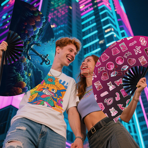 พัดลมผ้าขนาดใหญ่แบบพับได้ - Product Image 2