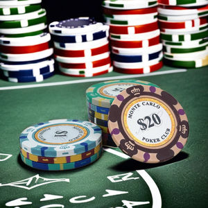 Precio barato 10g o 14g 40mm Monte Carlo Fichas de póquer de arcilla de tres tonos con bajo MOQ Cerámica personalizada y logotipo - Product Image 4