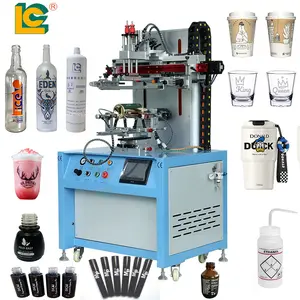 Full Servo Multicolor Bottle Screen Printing Machine with Color Positioning Sensor Cup Silk Screen Printer with PLC