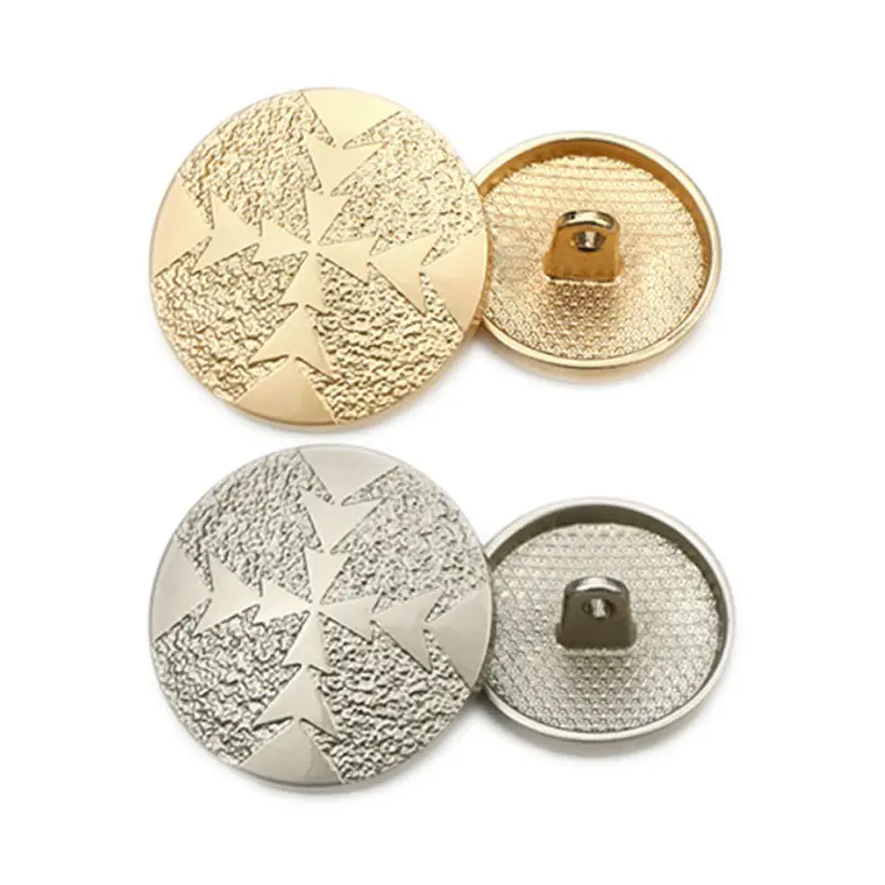 Produttori di cina di Disegno 21 millimetri di Cucito Gambo di Metallo In Oro Decorato Bottoni del Vestito degli uomini