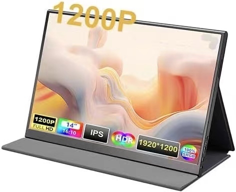 OEM/ODM 14-Inch IPS 1200P 60Hz FHD Portable Gaming Monitor with USB-C HDR and Built-in Speakers for Laptops for PS4 PS5 Switch