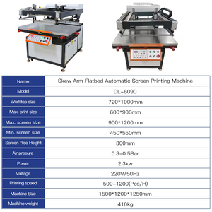 Độ chính xác cao màu duy nhất bán tự động màn hình in ấn bàn làm việc xiên cánh tay máy in nhãn cho giấy phim PCB Điều kiện Mới - Product Image 5