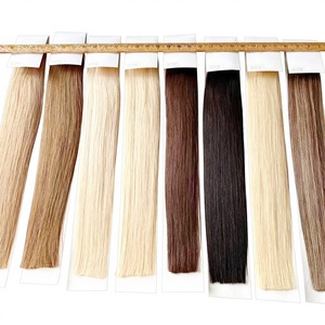 Extensions de cheveux en mèches tissées <span class=keywords><strong>à</strong></span> la main de deuxième génération, qualité usine, aspect naturel, pour rideaux capillaires - Product Image 5