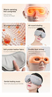 5 Massagemodi 2 Vibrationen Luftdruck Wärme Kältetherapie BT Musik Tragbares Faltbares Design NTC-Schutz Intelligentes Augenmassagegerät