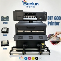 Impresora DTF de 60 cm con Dos Cabezales I3200, Impresora de Inyección de Tinta XP600 para Transferencia de Calor en Láminas Textiles y Camisetas, Impresora DTF para Textiles