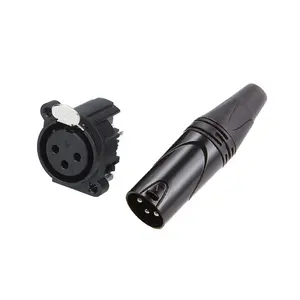 XLR 3 Pin Female Socket Audio Adapter Connector Chassis Mount