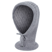 Unisex wintermuts met geïntegreerde trekkoord, sjaalset, zeefdruk, acryl, retro, gebreide trui