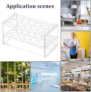 2025 New Arrival Custom Clear <b>Plastic</b> Acrylic Small Test Tube Rack For School Lab - Product Image 5