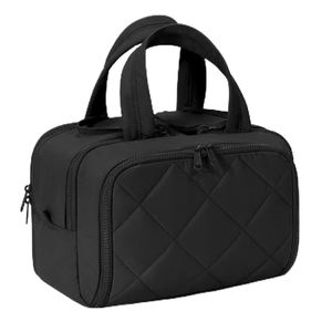 Grande trousse de toilette matelassée légère et spacieuse avec poignée pour organiser les cosmétiques - Product Image 1