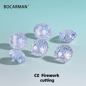 Zircons verts de 6,0 mm à 8,0 mm de haute qualité, créés en laboratoire, taille feu d'artifice, pierres colorées en vrac pour bijoux, en stock, offre de gros - Product Image 4