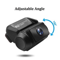 Caméra de tableau de bord 4K à double objectif avant/arrière avec WiFi, GPS, vision nocturne, écran LCD IPS 2,45'', contrôle par application et enregistrement en boucle