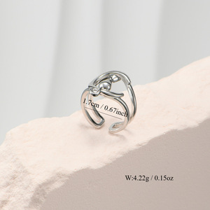 Moon And <b>Cat</b> Open <b>Ring</b> Adjustable Women's Fashion Jewelry Gift For Her Silver Gold Tone - Product Image 2