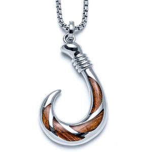 Nouveau collier pendentif papillon en argent sterling plaqué rhodium incrusté de bois de koa de style hawaïen - Cadeau - Product Image 6