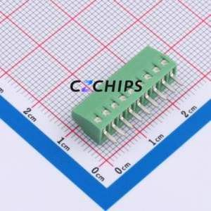 1725724 <b>Screw</b> Terminal <b>Block</b> Through hole Component (THT),P=2.54mm Connector 2.54mm Green 9P 1 - Product Image 2