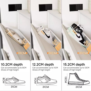 Organizzatore Moderno per <span class=keywords><strong>Scarpe</strong></span> in Acciaio, Armadio Metallico a 2 Ante, Scarpiera Sottile per Ingresso, Casa, Appartamento, <span class=keywords><strong>Salvaspazio</strong></span>, Fornitore all'Ingrosso - Product Image 3