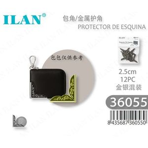 Ilan Metal <b>Corner</b> <b>Protector</b> 2.5cm 12pc Silver And Gold Mix For Bag Protection - Product Image 1