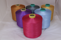 Fil de polyester DTY 600D Dope teint couleur Polyester dessiner fil texturé